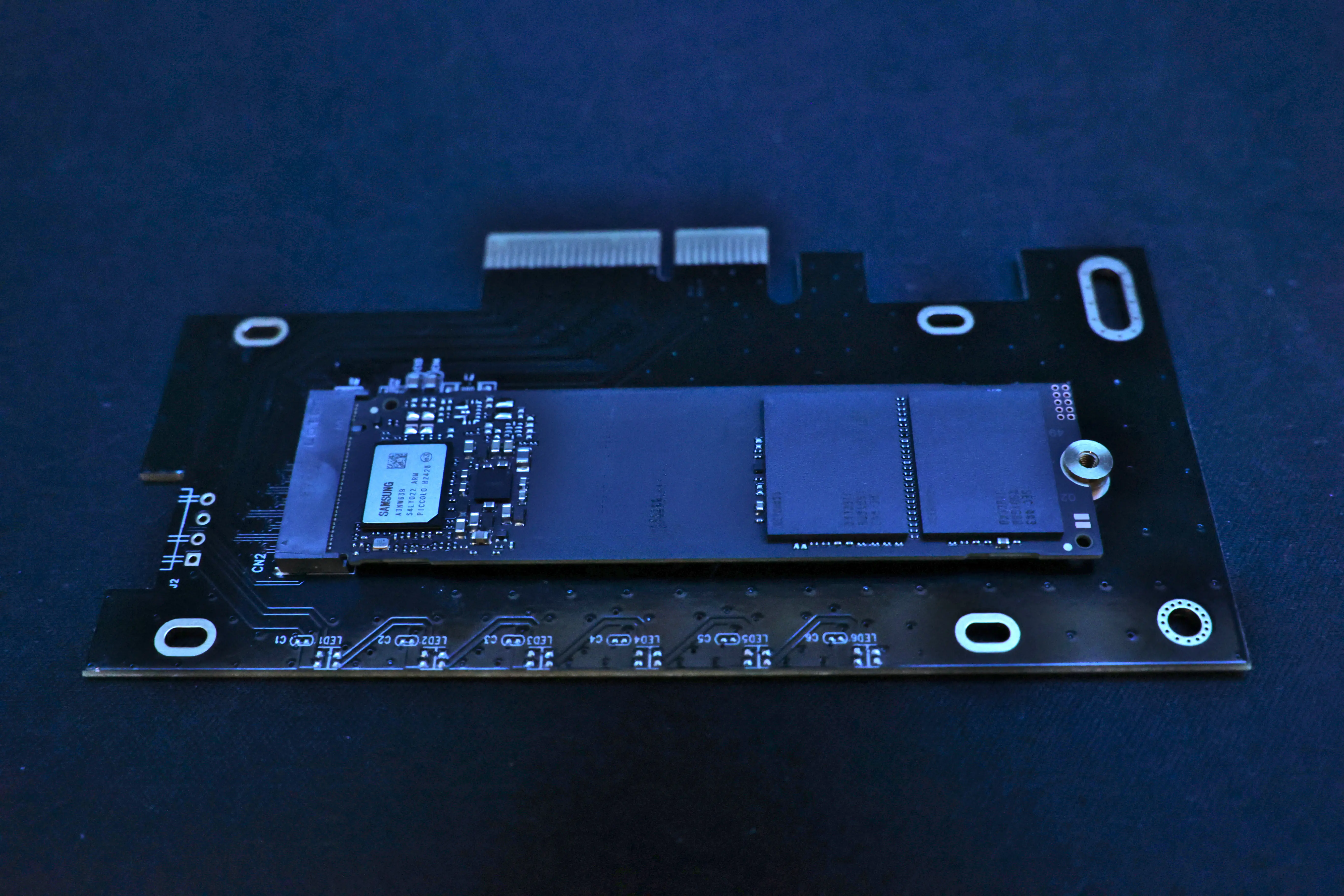 NVME installed in the card
